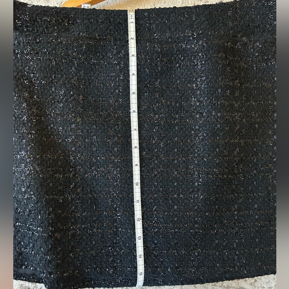 NWT Hill House Home Tatiana Black Tweed Mini Skirt Size Large - Picture 12 of 15